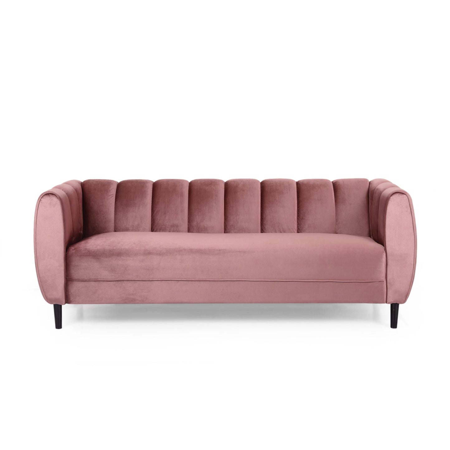 Canapé 3 places en velours moderne Bobran par Christopher Knight Home - 30,00 P x 83,25 L x 30,25 H