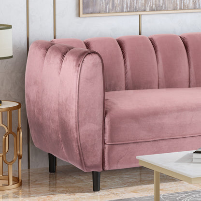 Canapé 3 places en velours moderne Bobran par Christopher Knight Home - 30,00 P x 83,25 L x 30,25 H