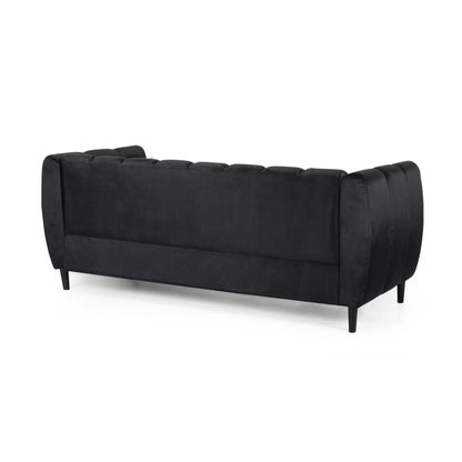 Canapé 3 places en velours moderne Bobran par Christopher Knight Home - 30,00 P x 83,25 L x 30,25 H
