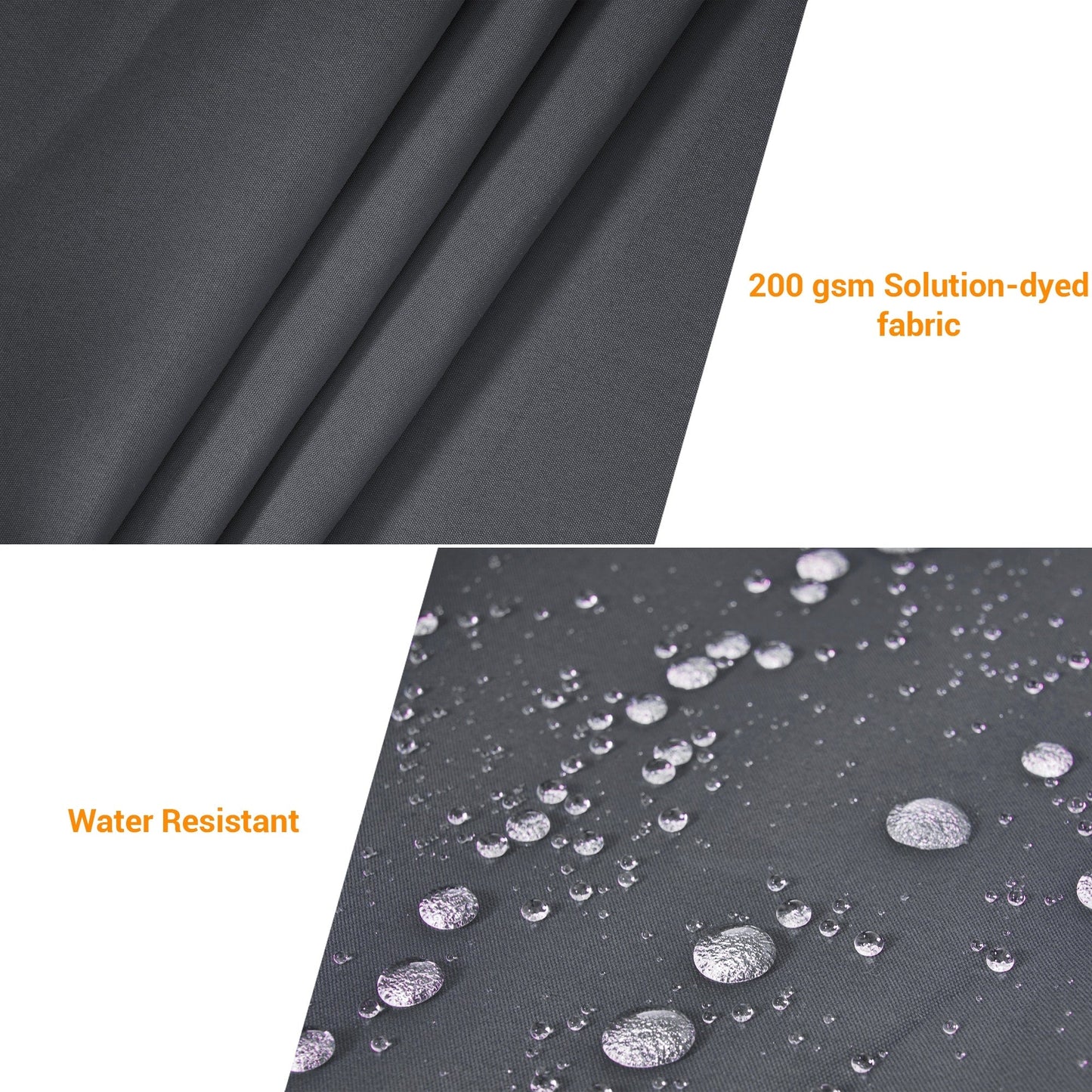 Bonosuki 10 x 6.5ft LED Patio Rectangular Umbrella Outdoor Market Umbrella Aluminium/Steel with Tilt and Crank
