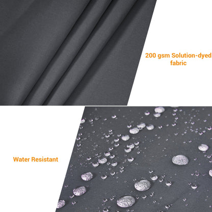 Bonosuki 10 x 6.5ft LED Patio Rectangular Umbrella Outdoor Market Umbrella Aluminium/Steel with Tilt and Crank