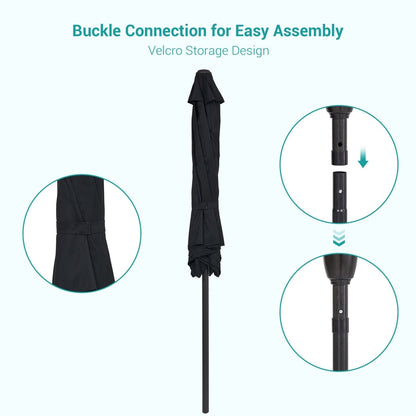 Bonosuki 7.5-foot Waterproof Sunshade Canopy Patio Umbrella