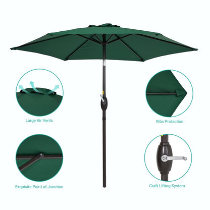 Bonosuki 7.5-foot Waterproof Sunshade Canopy Patio Umbrella