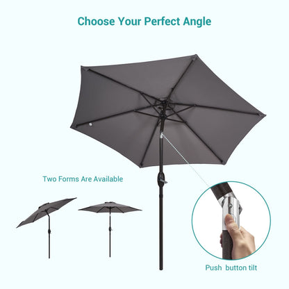 Bonosuki 7.5-foot Waterproof Sunshade Canopy Patio Umbrella