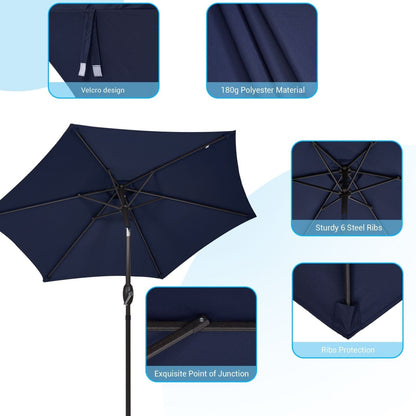 Bonosuki 7.5-foot Waterproof Sunshade Canopy Patio Umbrella