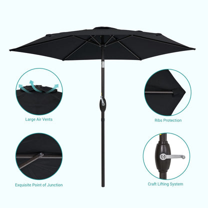 Bonosuki 7.5-foot Waterproof Sunshade Canopy Patio Umbrella