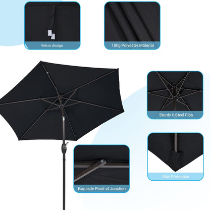 Bonosuki 7.5-foot Waterproof Sunshade Canopy Patio Umbrella