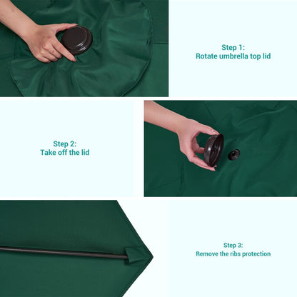Bonosuki 7.5-foot Waterproof Sunshade Canopy Patio Umbrella