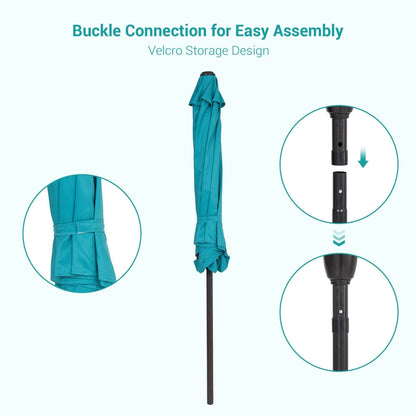 Bonosuki 7.5-foot Waterproof Sunshade Canopy Patio Umbrella