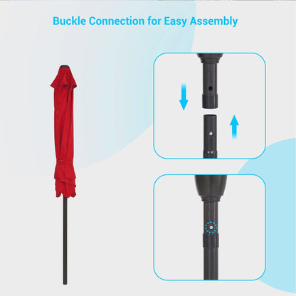 Bonosuki 7.5-foot Waterproof Sunshade Canopy Patio Umbrella