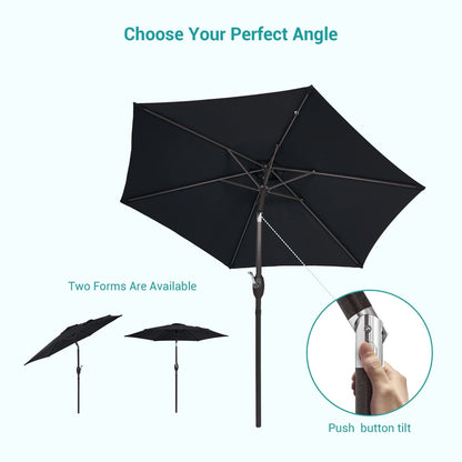 Bonosuki 7.5-foot Waterproof Sunshade Canopy Patio Umbrella