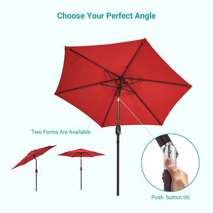 Bonosuki 7.5-foot Waterproof Sunshade Canopy Patio Umbrella