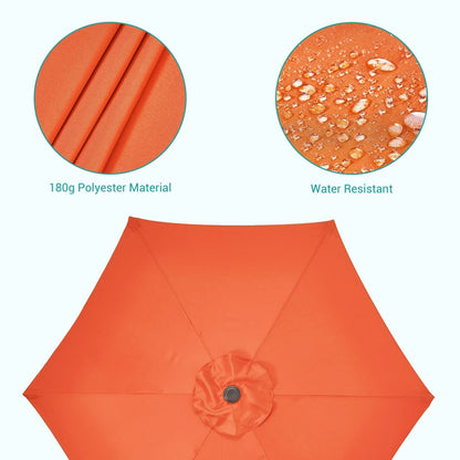 Bonosuki 7.5-foot Waterproof Sunshade Canopy Patio Umbrella