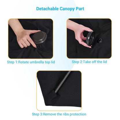 Bonosuki 7.5-foot Waterproof Sunshade Canopy Patio Umbrella