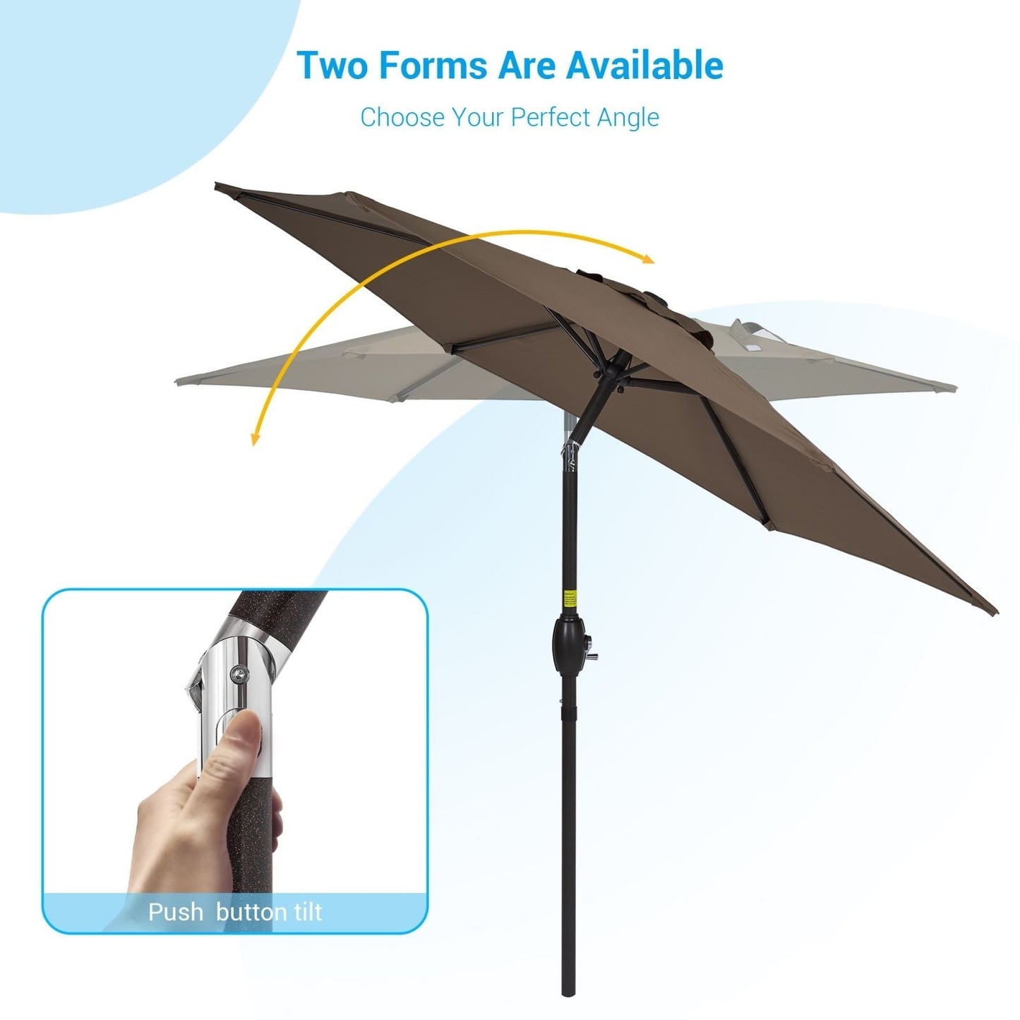 Bonosuki 7.5-foot Waterproof Sunshade Canopy Patio Umbrella