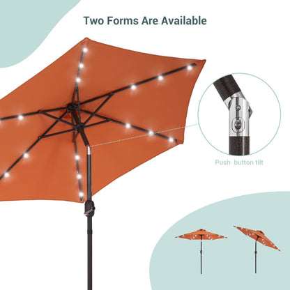 Bonosuki 7.5Ft LED Patio Market Umbrella Outdoor Table Umbrella