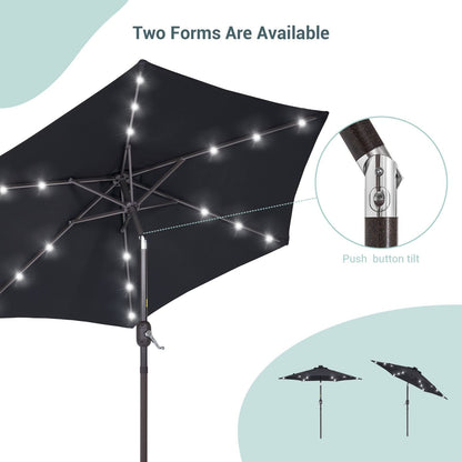 Bonosuki 7.5Ft LED Patio Market Umbrella Outdoor Table Umbrella