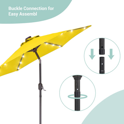Bonosuki 7.5Ft LED Patio Market Umbrella Outdoor Table Umbrella