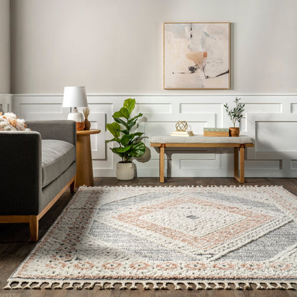 Nuloom Acacia Raised Diamond Tasseled Area Rug
