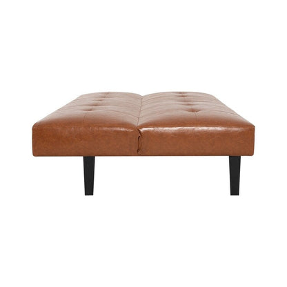 Collection ultime de canapés futons : canapé futon avec accoudoirs et porte-gobelets, canapé capitonné à boutons avec pieds en bois