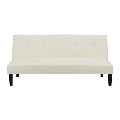 Collection ultime de canapés futons : canapé futon avec accoudoirs et porte-gobelets, canapé capitonné à boutons avec pieds en bois