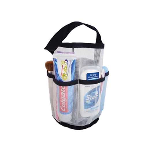 Strongest Shower Bag Black Canvas Mesh Shower Tote - 9 Tall x 6.5 Wide