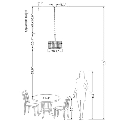 Casandra 5-light Crystal Chandelier