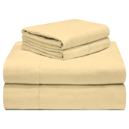 Celeste Home 190 GSM Cotton Heavy Weight Flannel Velvet Feel Bed Sheet Set