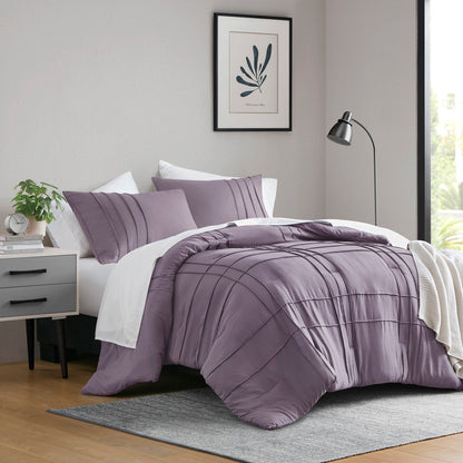 Chelsea Square Evans Pinch Pleated Soft Washed Boho Comforter Set