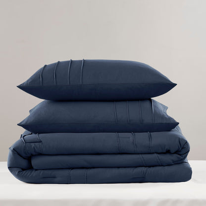 Chelsea Square Evans Pinch Pleated Soft Washed Boho Comforter Set