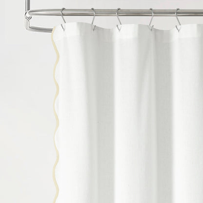 Lush Decor Coastal Chic Scallop Edge Shower Curtain Single