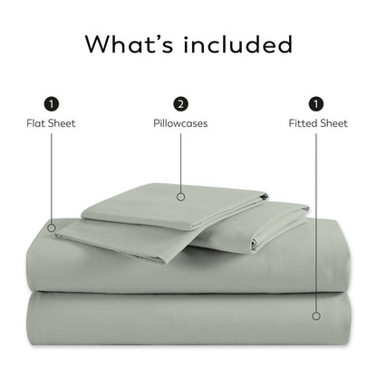 Color Sense 1200TC Premium Cotton-Blend Wrinkle-Resistant Sheet Set