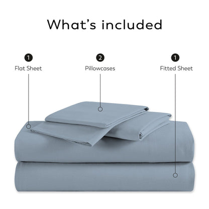 Color Sense 1200TC Premium Cotton-Blend Wrinkle-Resistant Sheet Set