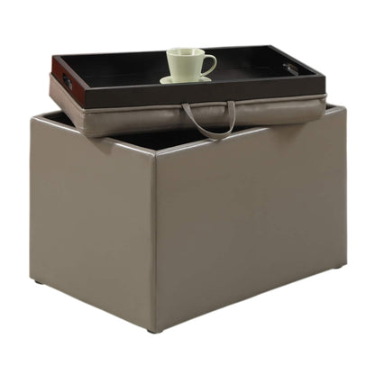 Convenience Concepts Designs4Comfort Accent Storage Ottoman with Reversible Tray