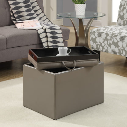 Convenience Concepts Designs4Comfort Accent Storage Ottoman with Reversible Tray