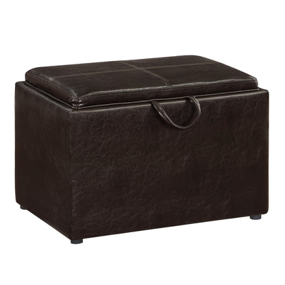 Convenience Concepts Designs4Comfort Accent Storage Ottoman with Reversible Tray