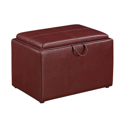 Convenience Concepts Designs4Comfort Accent Storage Ottoman with Reversible Tray