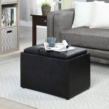 Convenience Concepts Designs4Comfort Accent Storage Ottoman with Reversible Tray