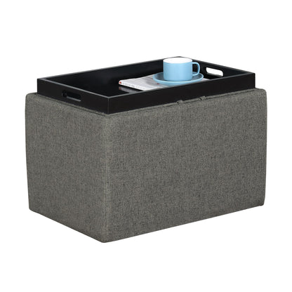 Convenience Concepts Designs4Comfort Accent Storage Ottoman with Reversible Tray