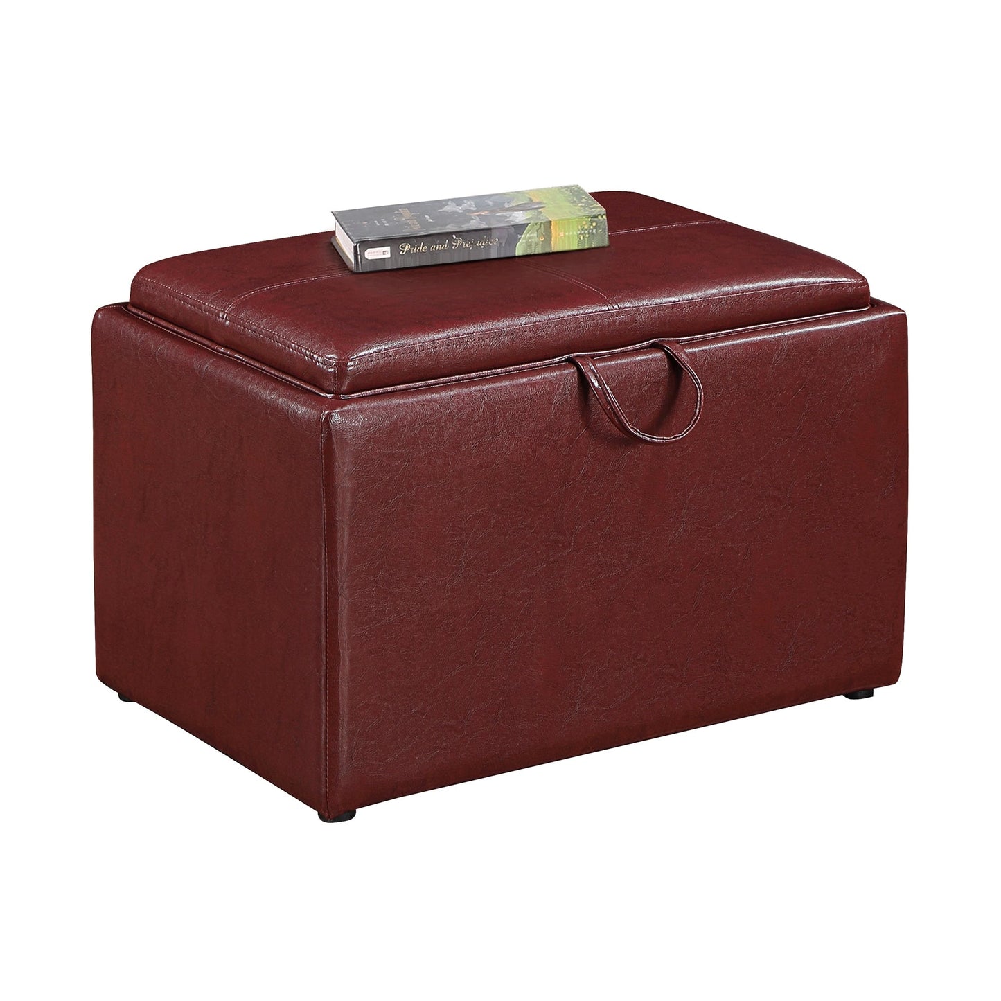 Convenience Concepts Designs4Comfort Accent Storage Ottoman with Reversible Tray