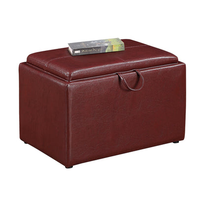 Convenience Concepts Designs4Comfort Accent Storage Ottoman with Reversible Tray