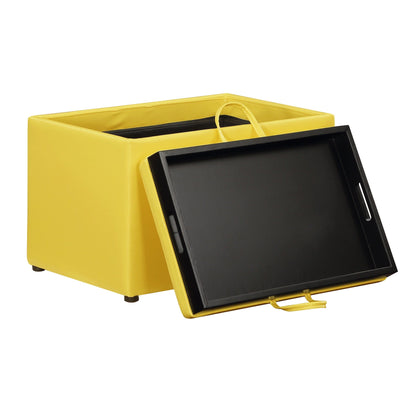 Convenience Concepts Designs4Comfort Accent Storage Ottoman with Reversible Tray
