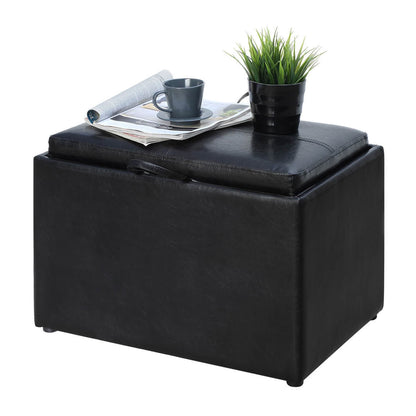 Convenience Concepts Designs4Comfort Accent Storage Ottoman with Reversible Tray