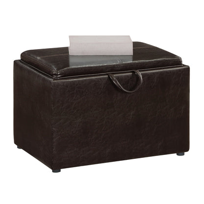 Convenience Concepts Designs4Comfort Accent Storage Ottoman with Reversible Tray