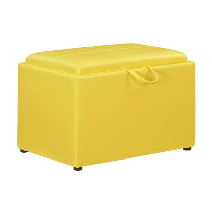Convenience Concepts Designs4Comfort Accent Storage Ottoman with Reversible Tray