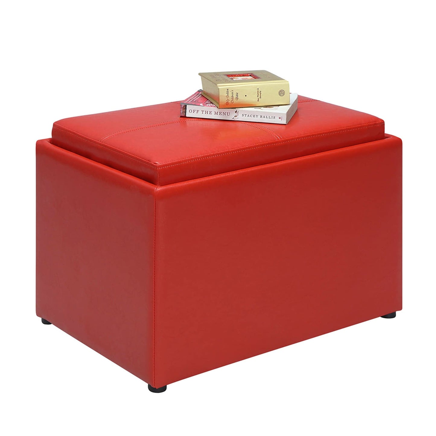 Convenience Concepts Designs4Comfort Accent Storage Ottoman with Reversible Tray