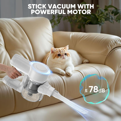 Cordless 3-in-1 Stick Vacuum Cleaner, Lightweight for Carpet, Hard Floors, Pet Hair, and Home Cleaning