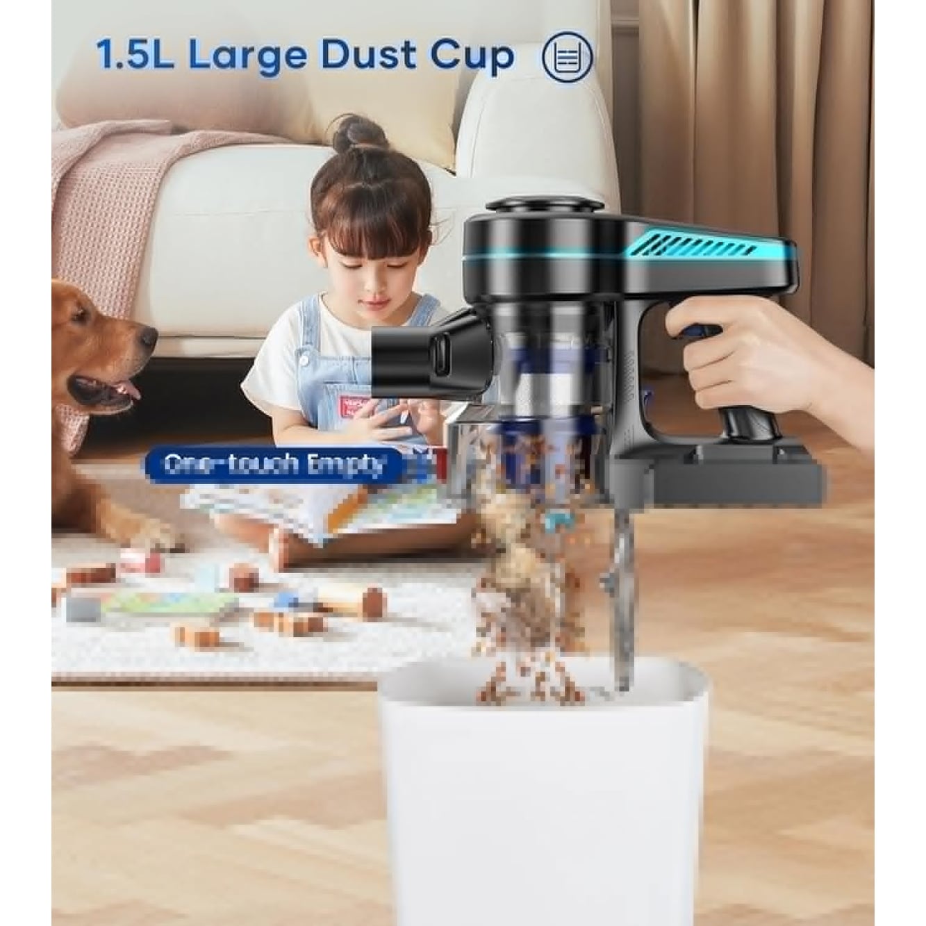 Cordless Vacuum Cleaner for Hardwood Floor Carpet Pet Hair - Cordless Vacuum Cleaner