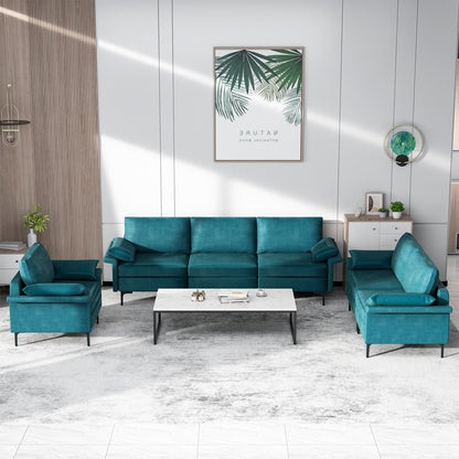 Canapé 3 places modulaire moderne en tissu Costway - Voir les détails