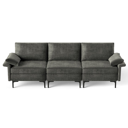 Canapé 3 places modulaire moderne en tissu Costway - Voir les détails